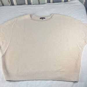 Quince Cream/Beige Dolman Sleeve Cotton & Cashmere Sweater